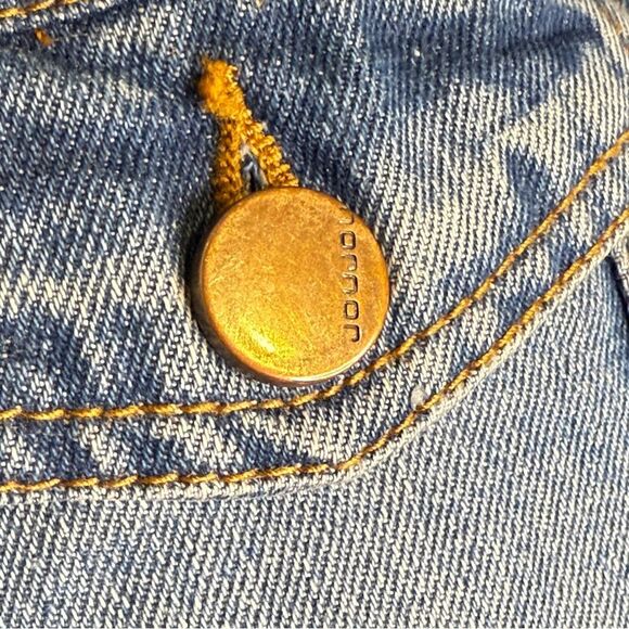 JouJou Denim Faux Sherpa-Lined Fleece Trucker Jacket Blue Size Large - Picture 4 of 15